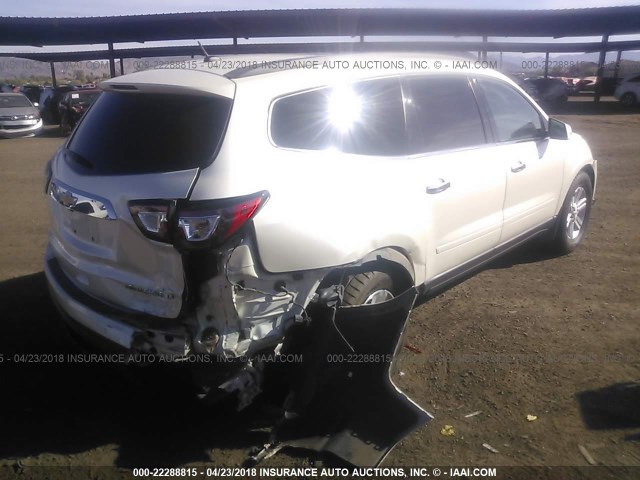 1GNKRGKD2EJ338046 - 2014 CHEVROLET TRAVERSE LT WHITE photo 4