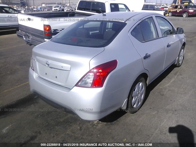 3N1CN7AP0FL864676 - 2015 NISSAN VERSA S/S PLUS/SV/SL SILVER photo 4