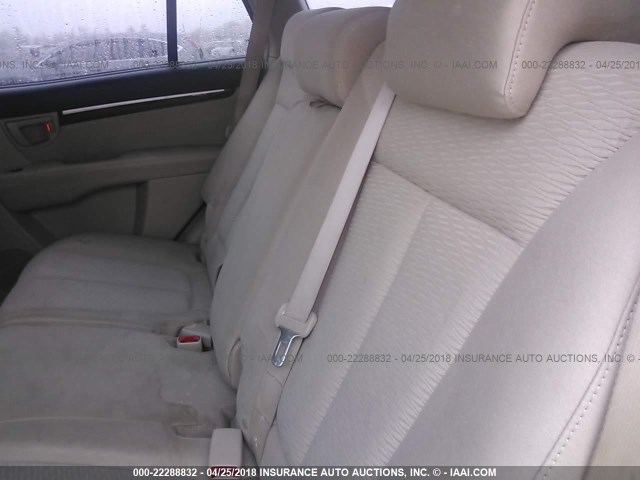 5NMSG13D27H000651 - 2007 HYUNDAI SANTA FE GLS BLUE photo 8