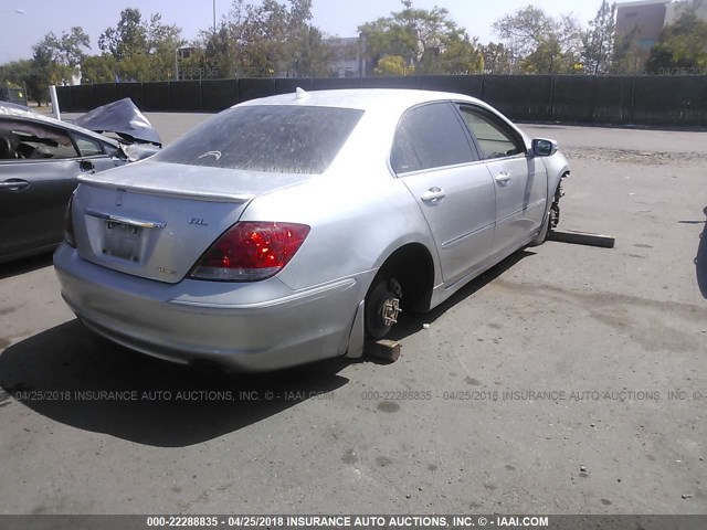 JH4KB16556C004319 - 2006 ACURA RL SILVER photo 4