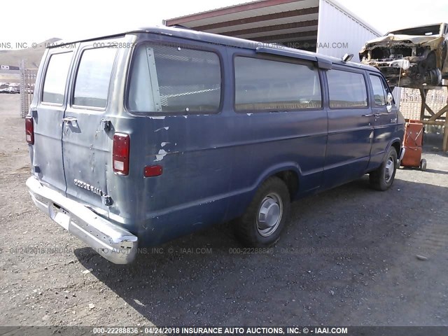 2B5WB31Z2LK785877 - 1990 DODGE RAM WAGON B350 BUS BLUE photo 4