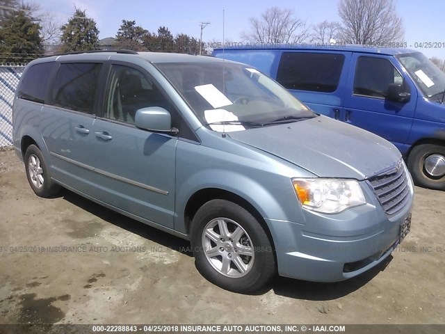 2A4RR5D11AR492410 - 2010 CHRYSLER TOWN & COUNTRY TOURING Light Blue photo 1