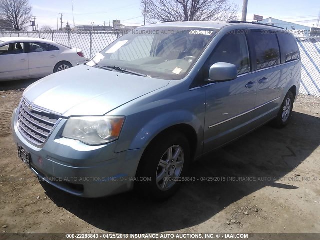 2A4RR5D11AR492410 - 2010 CHRYSLER TOWN & COUNTRY TOURING Light Blue photo 2