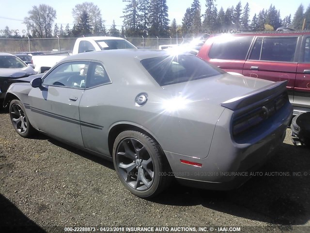 2C3CDZAG8HH637988 - 2017 DODGE CHALLENGER SXT GRAY photo 3