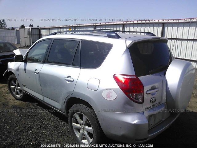 JTMBK31V175038638 - 2007 TOYOTA RAV4 LIMITED SILVER photo 3