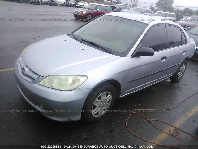 2HGES16344H618948 - 2004 HONDA CIVIC DX VP SILVER photo 2