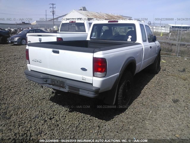 1FTZR15X0YPB20408 - 2000 FORD RANGER SUPER CAB WHITE photo 4