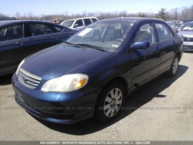 1NXBR32E14Z270826 - 2004 TOYOTA COROLLA CE/LE/S Dark Blue photo 2