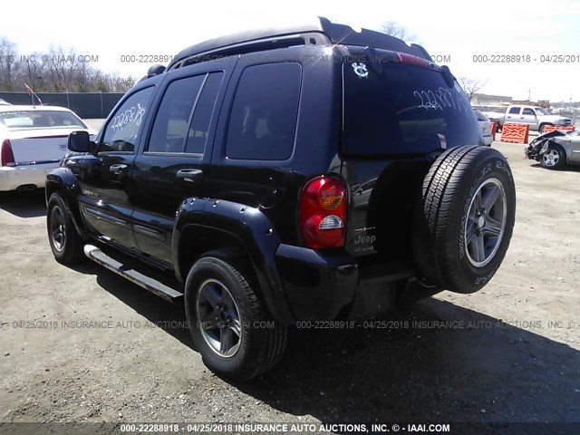 1J4GL38K33W581261 - 2003 JEEP LIBERTY RENEGADE BLACK photo 3
