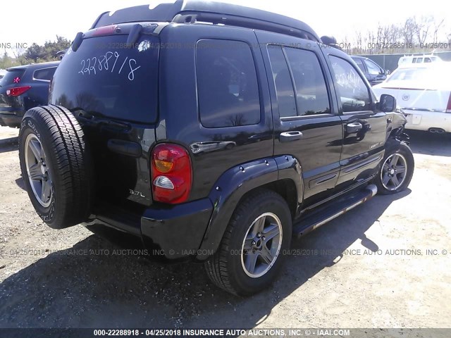 1J4GL38K33W581261 - 2003 JEEP LIBERTY RENEGADE BLACK photo 4