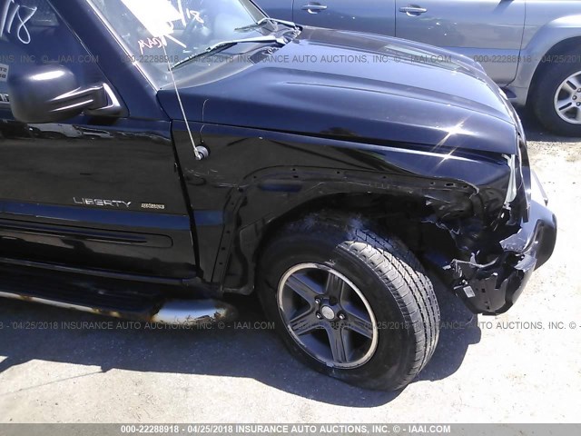 1J4GL38K33W581261 - 2003 JEEP LIBERTY RENEGADE BLACK photo 6