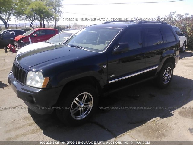 1J4HR48N86C261510 - 2006 JEEP GRAND CHEROKEE LAREDO/COLUMBIA/FREEDOM BLACK photo 2