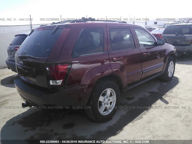 1J8GR48K97C507448 - 2007 JEEP GRAND CHEROKEE LAREDO/COLUMBIA/FREEDOM 红色 照片 4