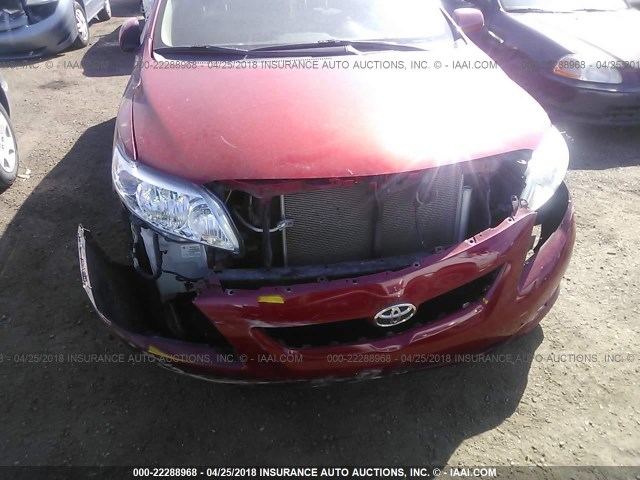 JTDBL40E299086214 - 2009 TOYOTA COROLLA LE/XLE RED photo 6