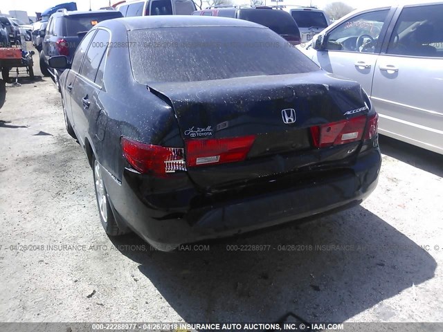 1HGCM56445L001572 - 2005 HONDA ACCORD LX BLACK photo 6