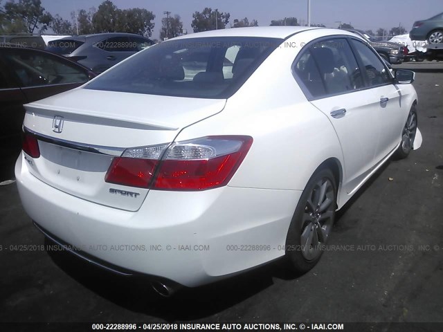 1HGCR2F54EA229155 - 2014 HONDA ACCORD SPORT WHITE photo 4