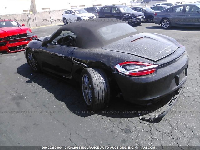 WP0CA2A81EK120749 - 2014 PORSCHE BOXSTER BLACK photo 3