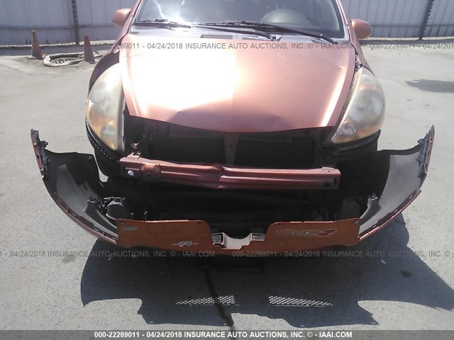 JHMGD38687S029143 - 2007 HONDA FIT S ORANGE photo 6