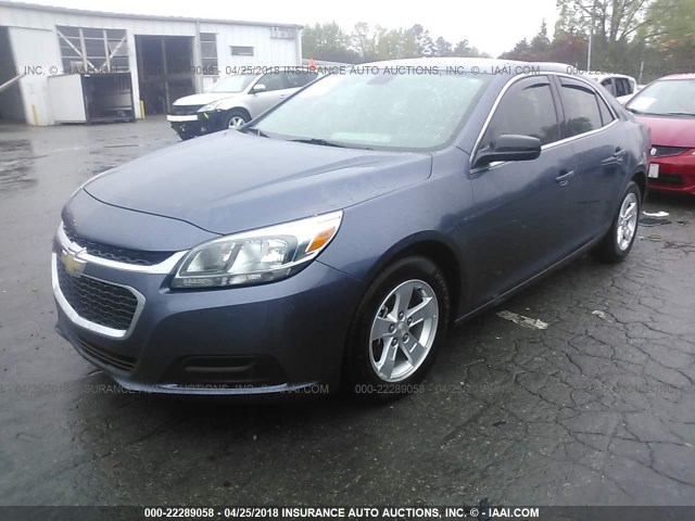 1G11B5SLXEF235828 - 2014 CHEVROLET MALIBU LS BLUE photo 2