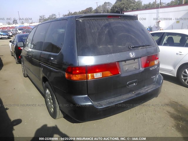 5FNRL18564B101359 - 2004 HONDA ODYSSEY LX BLUE photo 3