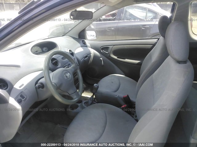 JTDAT123730276608 - 2003 TOYOTA ECHO BLUE photo 5