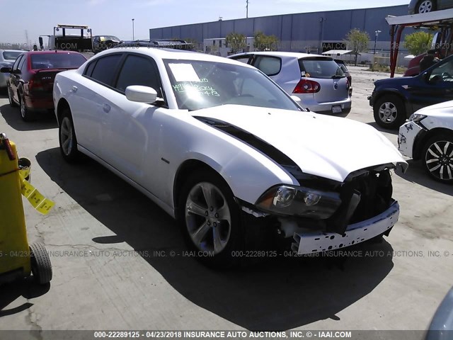 2C3CDXCT0DH717150 - 2013 DODGE CHARGER R/T WHITE photo 1