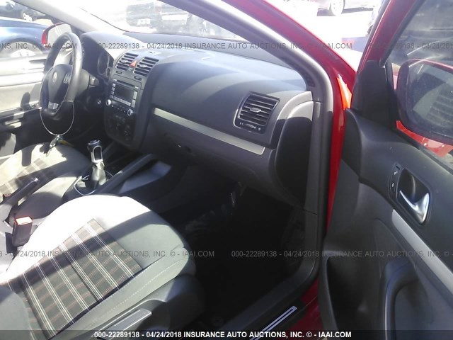 3VWDA71K99M024361 - 2009 VOLKSWAGEN GLI წითელი ფოტო 5