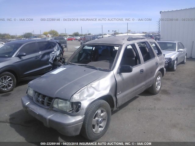 KNDJA723515054674 - 2001 KIA SPORTAGE SILVER photo 2