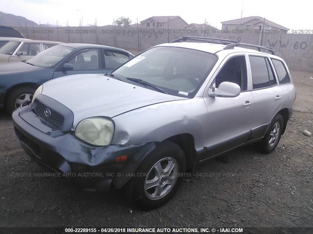 KM8SC13D33U378312 - 2003 HYUNDAI SANTA FE GLS/LX SILVER photo 2