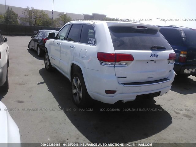 1C4RJECM3EC437951 - 2014 JEEP GRAND CHEROKEE OVERLAND WHITE photo 3