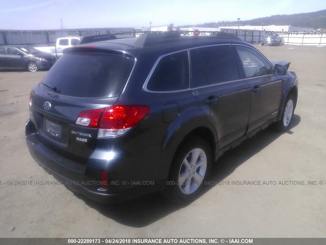 4S4BRBCC4D3315951 - 2013 SUBARU OUTBACK 2.5I PREMIUM GRAY photo 4