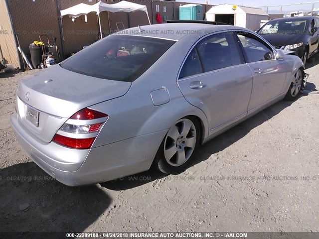 WDDNG71X17A083468 - 2007 MERCEDES-BENZ S 550 SILVER photo 4