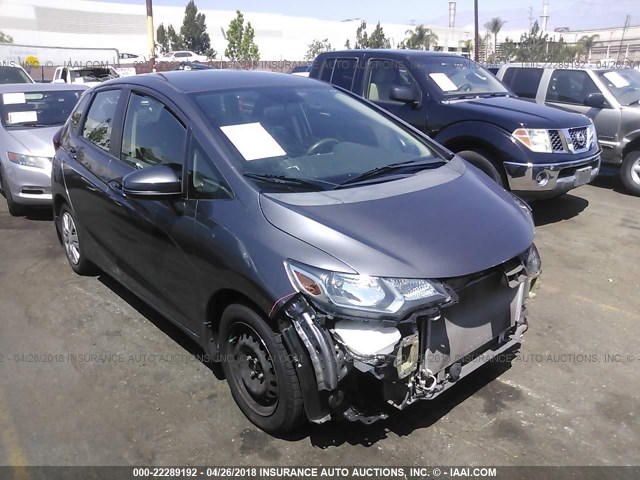 3HGGK5H57FM760018 - 2015 HONDA FIT LX GRAY photo 1