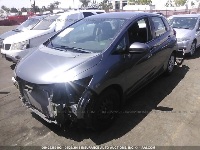 3HGGK5H57FM760018 - 2015 HONDA FIT LX Gri fotoğraf 2