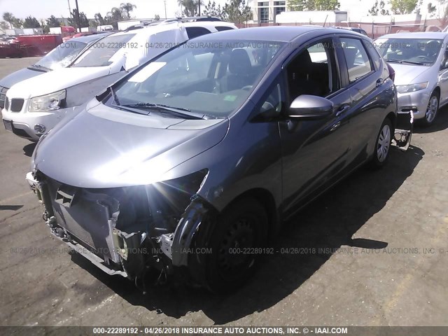 3HGGK5H57FM760018 - 2015 HONDA FIT LX GRAY photo 2