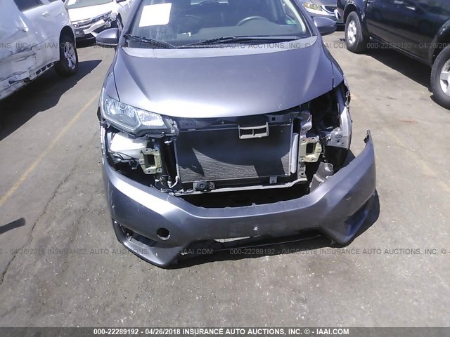 3HGGK5H57FM760018 - 2015 HONDA FIT LX GRAY photo 6