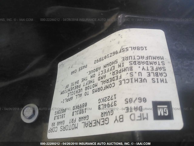 1G8AL55F96Z107892 - 2006 SATURN ION LEVEL 3 GRAY photo 9