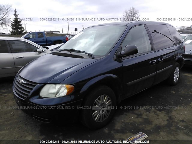 1A4GP45R06B575165 - 2006 CHRYSLER TOWN & COUNTRY  BLUE photo 2