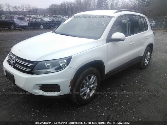 WVGBV7AX3HK013240 - 2017 VOLKSWAGEN TIGUAN S/LIMITED WHITE photo 2