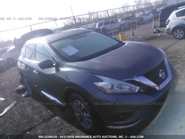 5N1AZ2MH9GN120488 - 2016 NISSAN MURANO S/SL/SV/PLATINUM GRAY photo 1