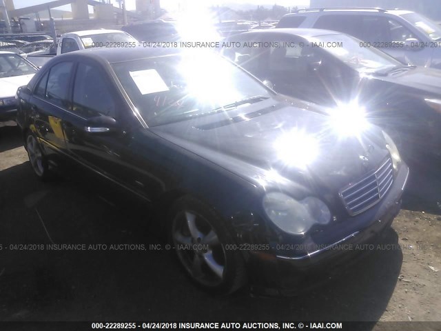 WDBRF40J65F676140 - 2005 MERCEDES-BENZ C 230K SPORT SEDAN BLACK photo 1