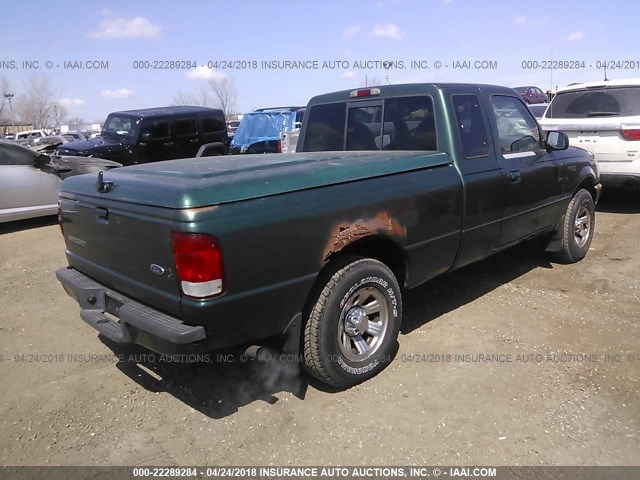 1FTYR14V1YTA27173 - 2000 FORD RANGER SUPER CAB GREEN photo 4