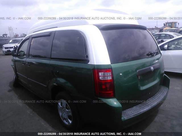 2D8HN44HX8R615377 - 2008 DODGE GRAND CARAVAN SE GREEN photo 3