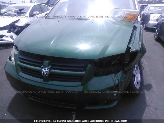 2D8HN44HX8R615377 - 2008 DODGE GRAND CARAVAN SE GREEN photo 6