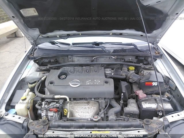 3N1AB51D44L473019 - 2004 NISSAN SENTRA SE-R SPEC V GRAY photo 10