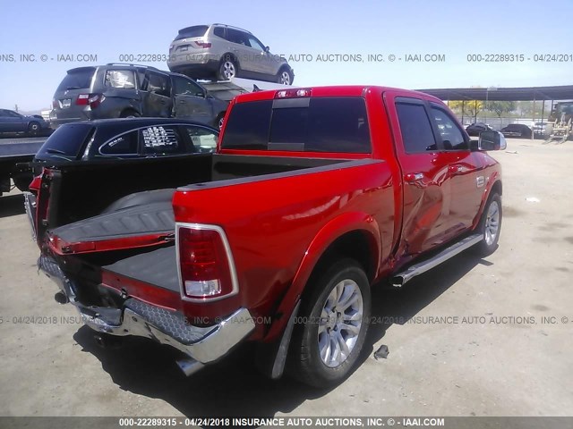 1C6RR7PT7DS725523 - 2013 RAM 1500 LONGHORN RED photo 4