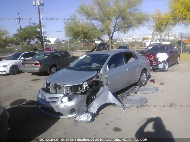 JTDBU4EE6B9164313 - 2011 TOYOTA COROLLA S/LE SILVER photo 2