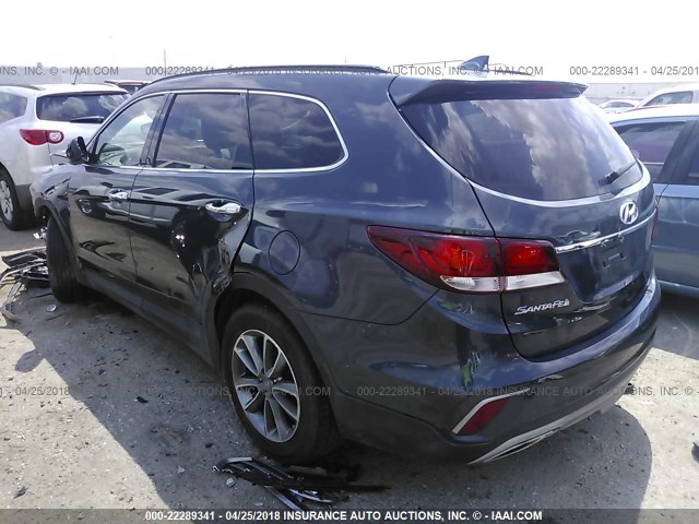 KM8SM4HF4HU195503 - 2017 HYUNDAI SANTA FE SE GRAY photo 3