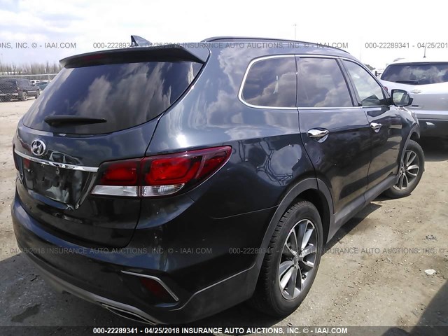 KM8SM4HF4HU195503 - 2017 HYUNDAI SANTA FE SE GRAY photo 4