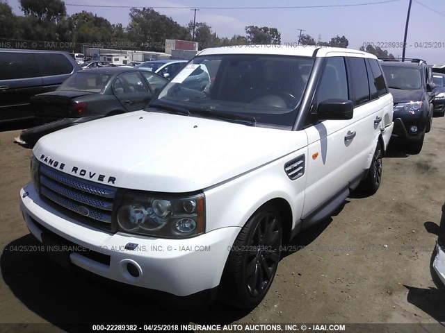 SALSH23426A971301 - 2006 LAND ROVER RANGE ROVER SPORT SUPERCHARGED WHITE photo 2